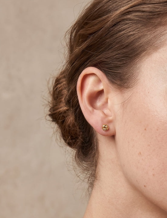 14k Gold Knot Studs Studs Zoe Lev Jewelry