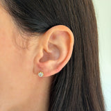 14k Gold Lab Diamond Prong Stud Earrings SAMPLE SALE Zoe Lev Jewelry