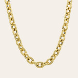 14k Gold Large Oval Link Chain Necklace Chains Zoe Lev Jewelry