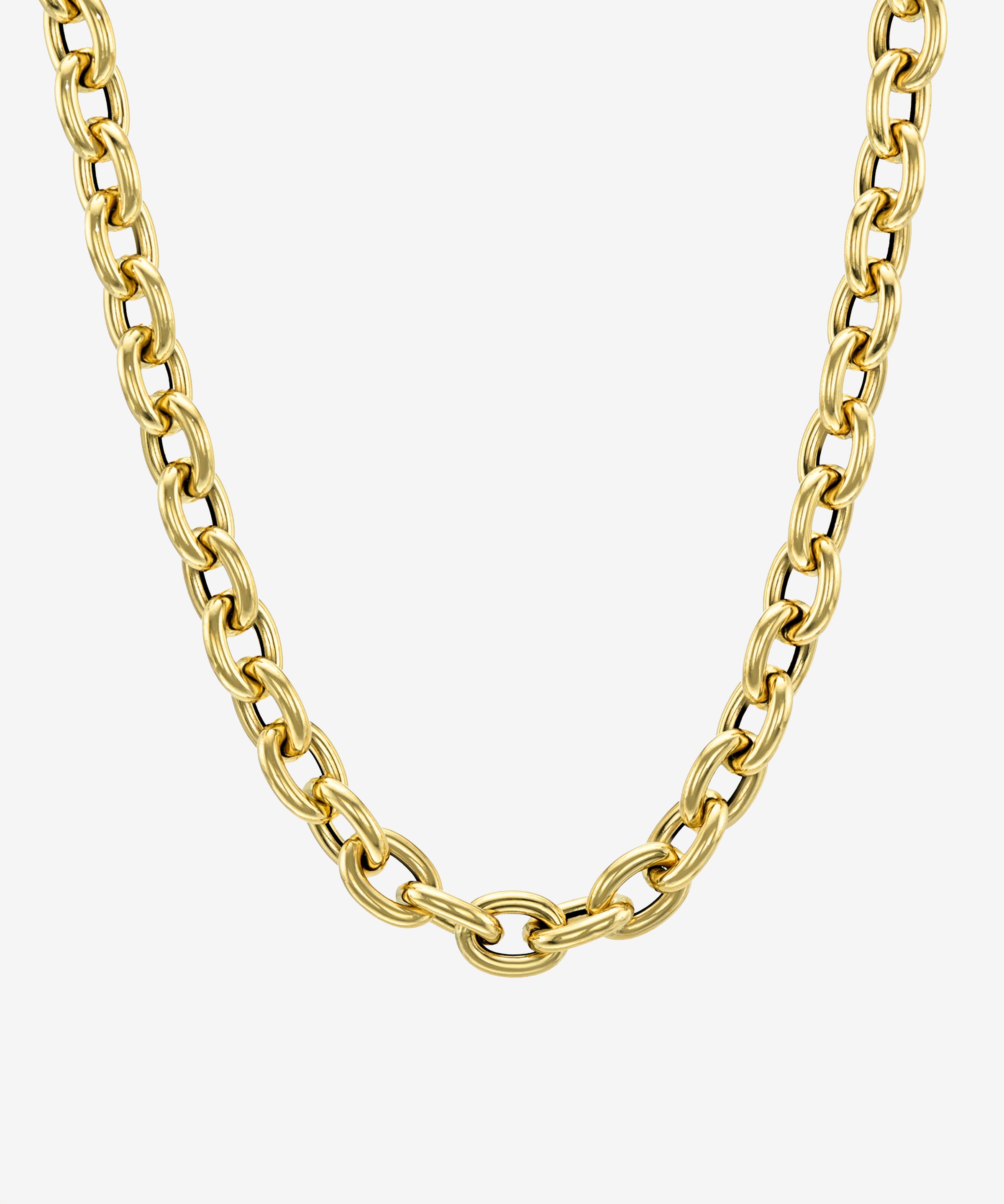 14k Gold Large Oval Link Chain Necklace Chains Zoe Lev Jewelry