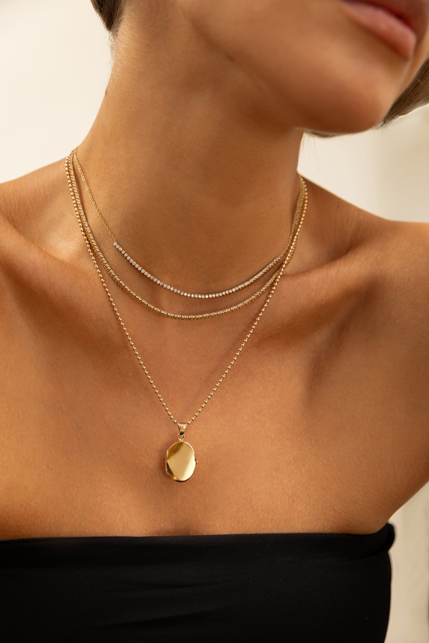 14k Gold Locket Pendant Personalized Zoe Lev Jewelry