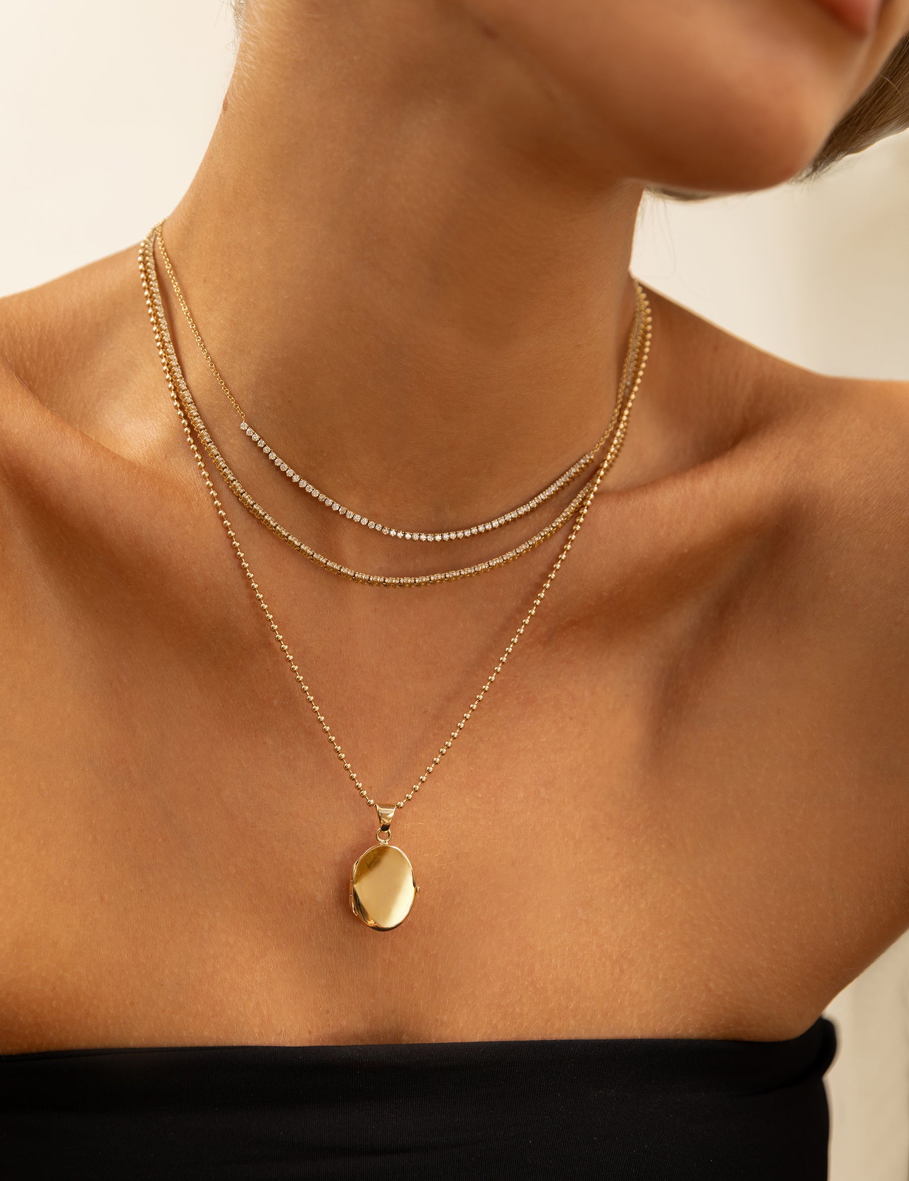 14k Gold Locket Necklace Personalized Zoe Lev Jewelry