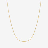 14k Mini Cuban Bar Station Necklace