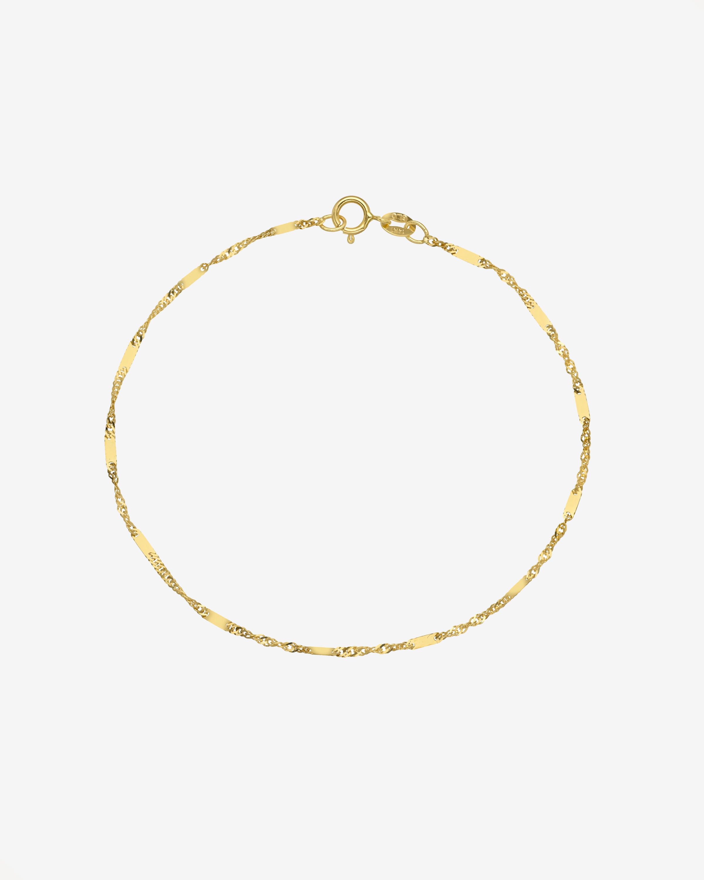 14k Mini Twisted Segmented Bracelet Chains Zoe Lev Jewelry
