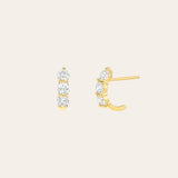 14k Gold Round Lab Diamond Shared Prong Stud Studs Zoe Lev Jewelry
