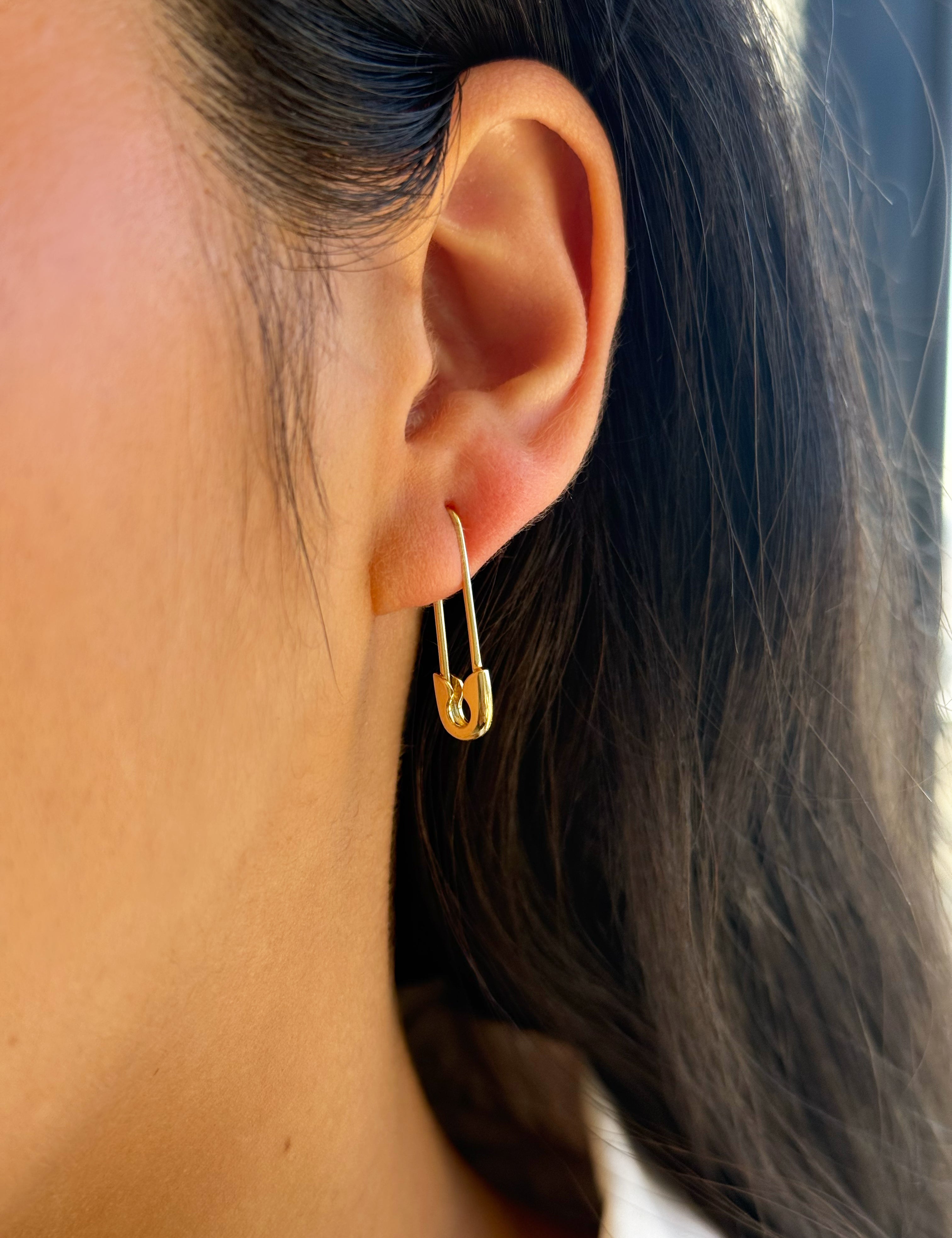 Safety Pin Earring SAMPLE SALE Zoe Lev Jewelry
