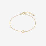 14k Gold Tiny Peace Bracelet Zoe Lev Jewelry