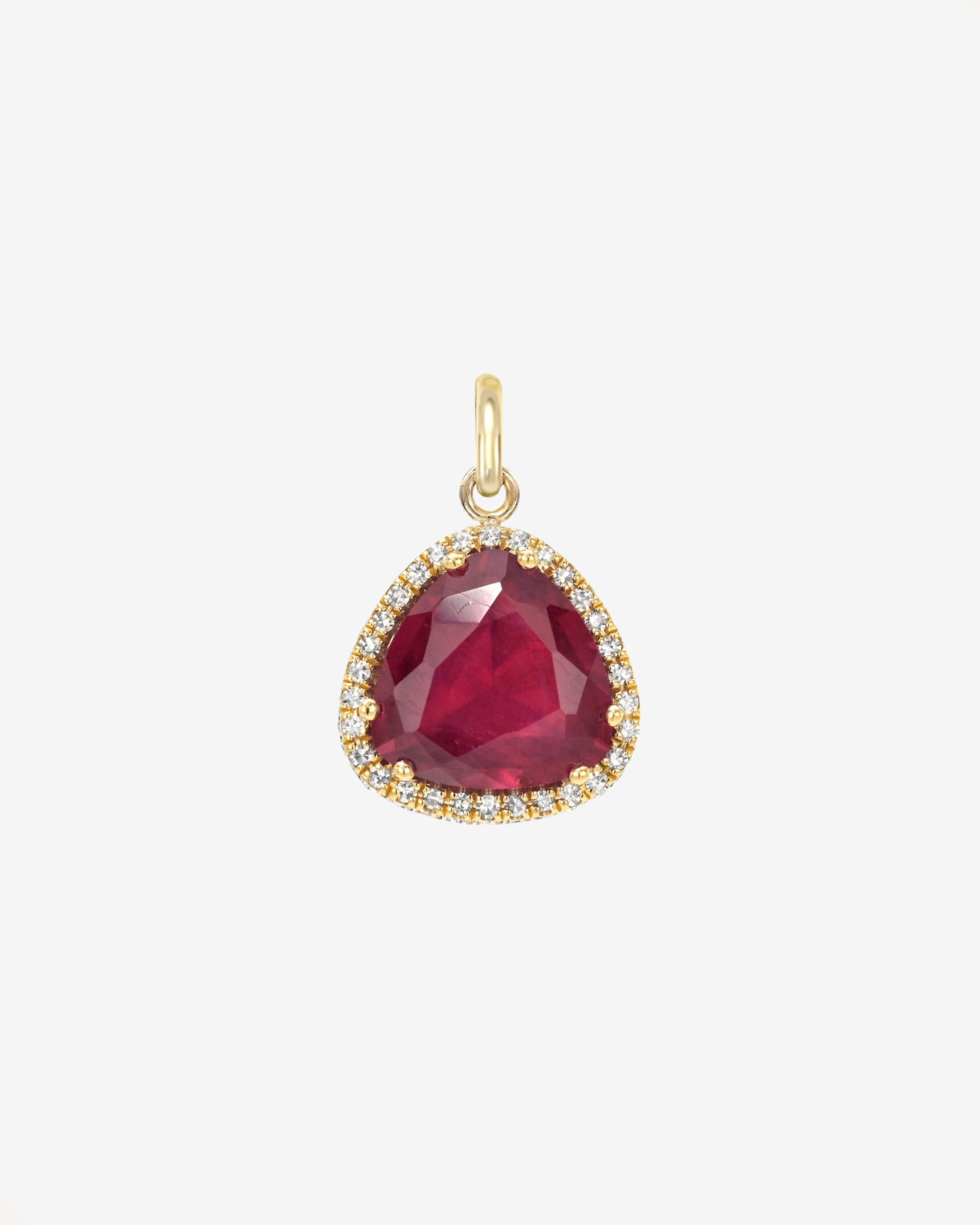 Diamond Ruby Pendant Zoe Lev Jewelry