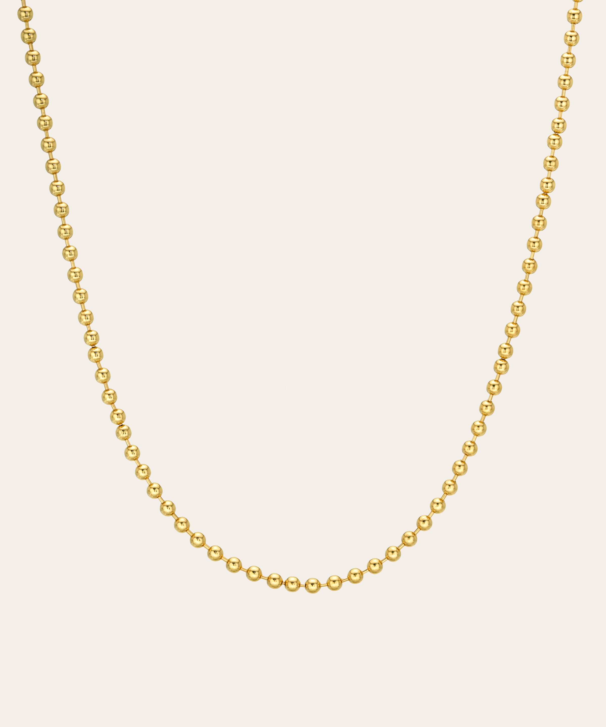 14K Gold Small Ball Chain Chains Zoe Lev Jewelry