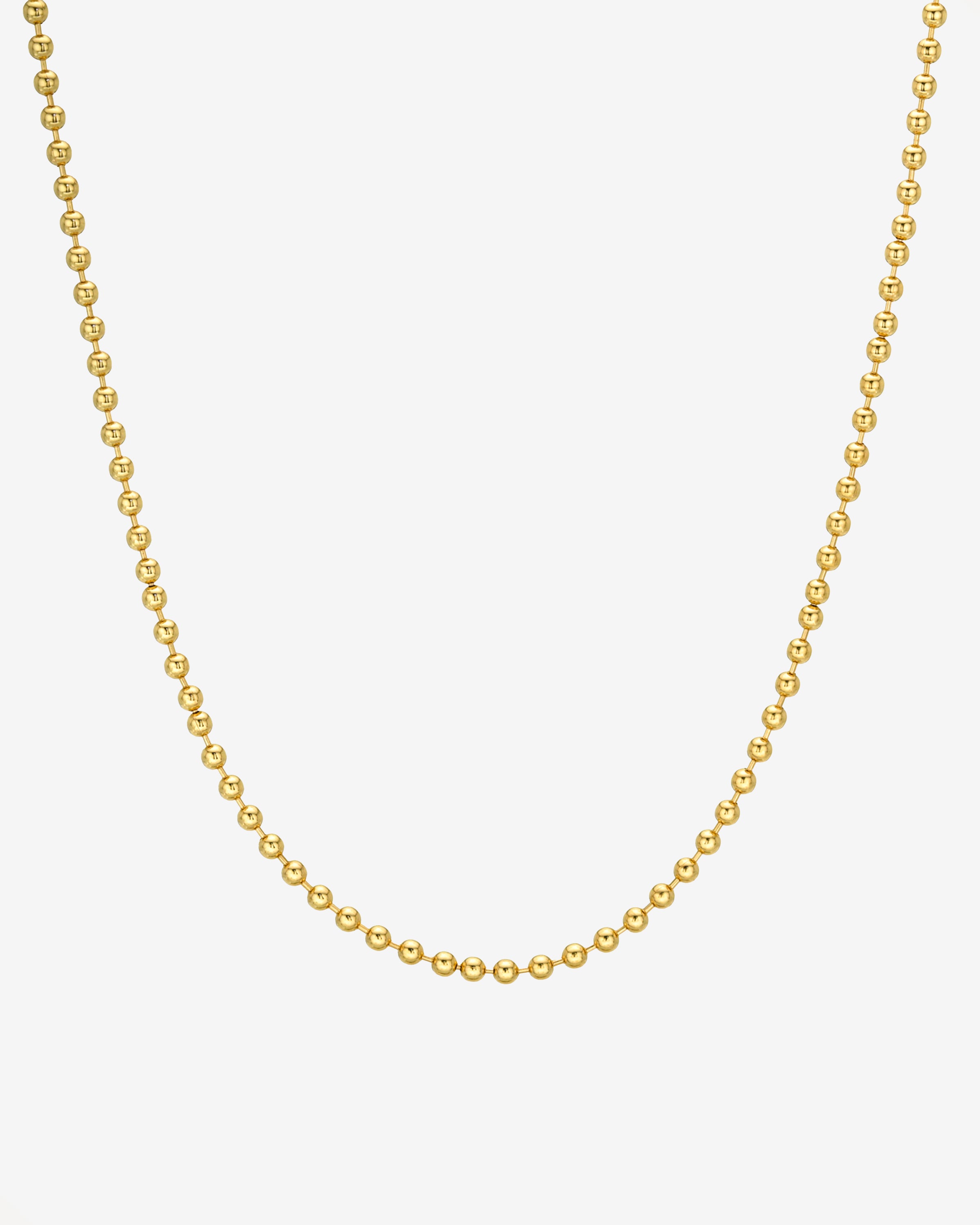 14K Gold Small Ball Chain Chains Zoe Lev Jewelry