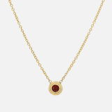 14k Gold Triple Birthstone Bezel Necklace Personalized Zoe Lev Jewelry