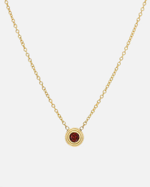 14k Gold Triple Birthstone Bezel Necklace Personalized Zoe Lev Jewelry