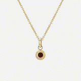 14k Gold Triple Birthstone Bezel Pendant Necklace Personalized Zoe Lev Jewelry