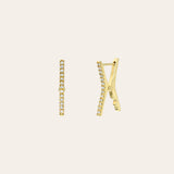 14k Diamond Clip Earrings Hoops & Huggies Zoe Lev Jewelry