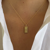 14K Gold Bar Pendant Zoe Lev Jewelry