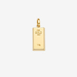 14K Gold Bar Pendant