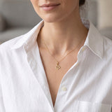 14K Gold Hebrew Initial Pendant Personalized Zoe Lev Jewelry
