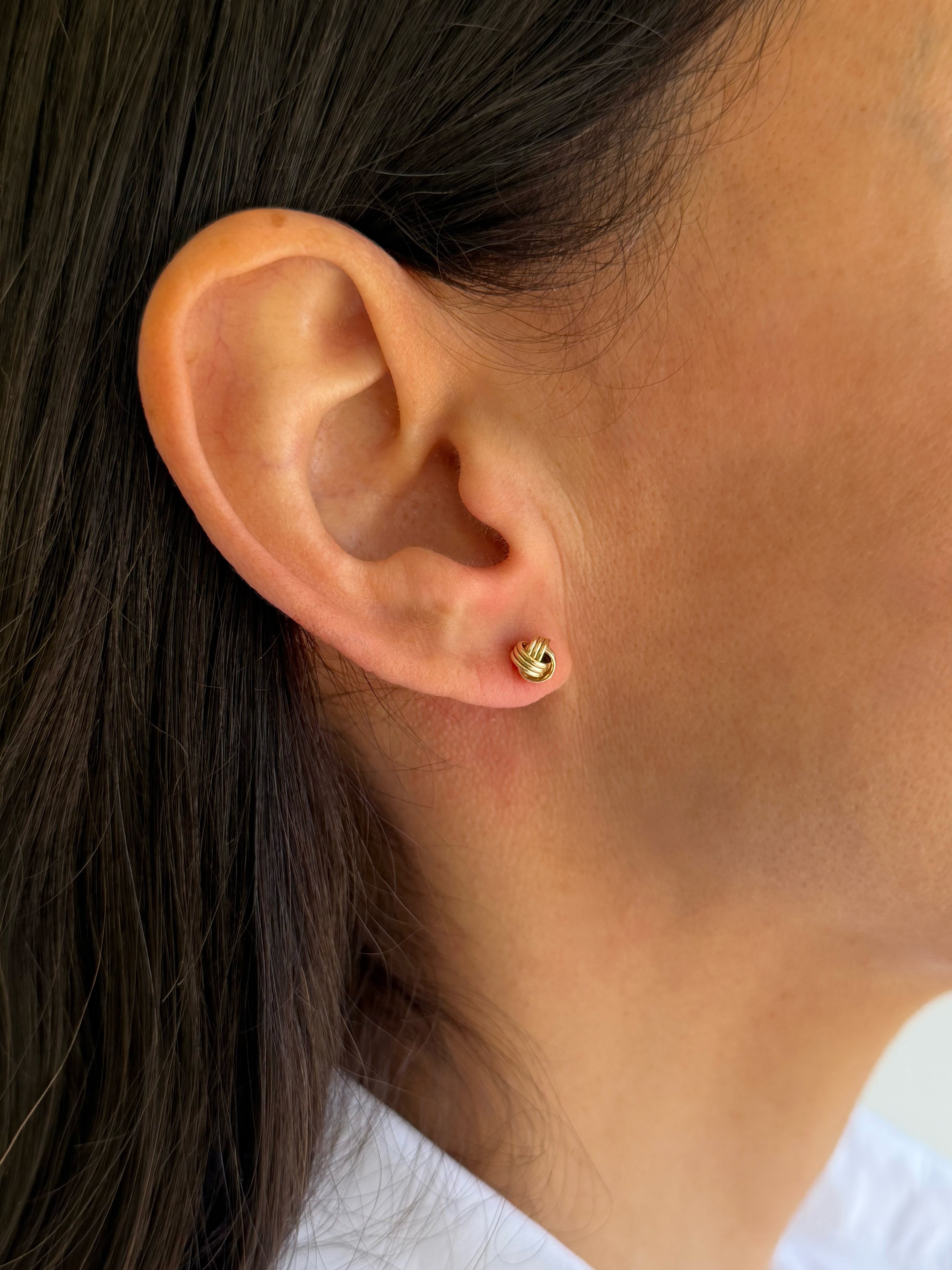 14k Gold Knot Studs Studs Zoe Lev Jewelry