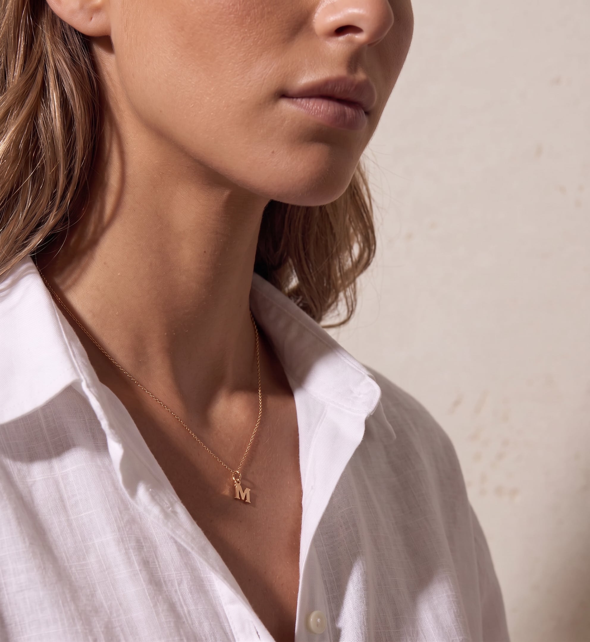 14k Gold Initial Pendant Personalized Zoe Lev Jewelry