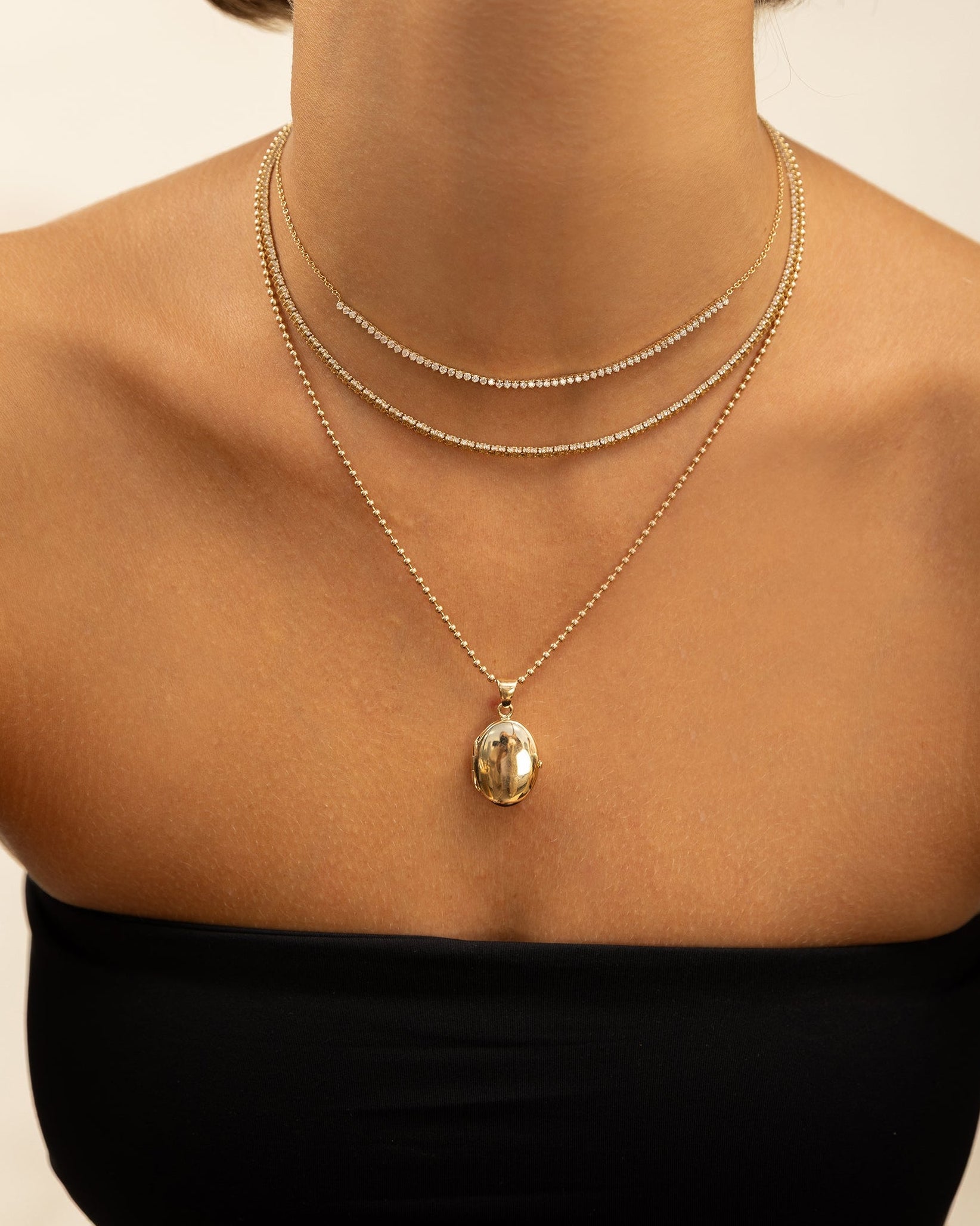 14K Gold Small Ball Chain Chains Zoe Lev Jewelry