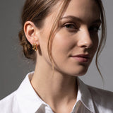 14k Gold Double Oval Hoop Earrings Hoops & Huggies Zoe Lev Jewelry