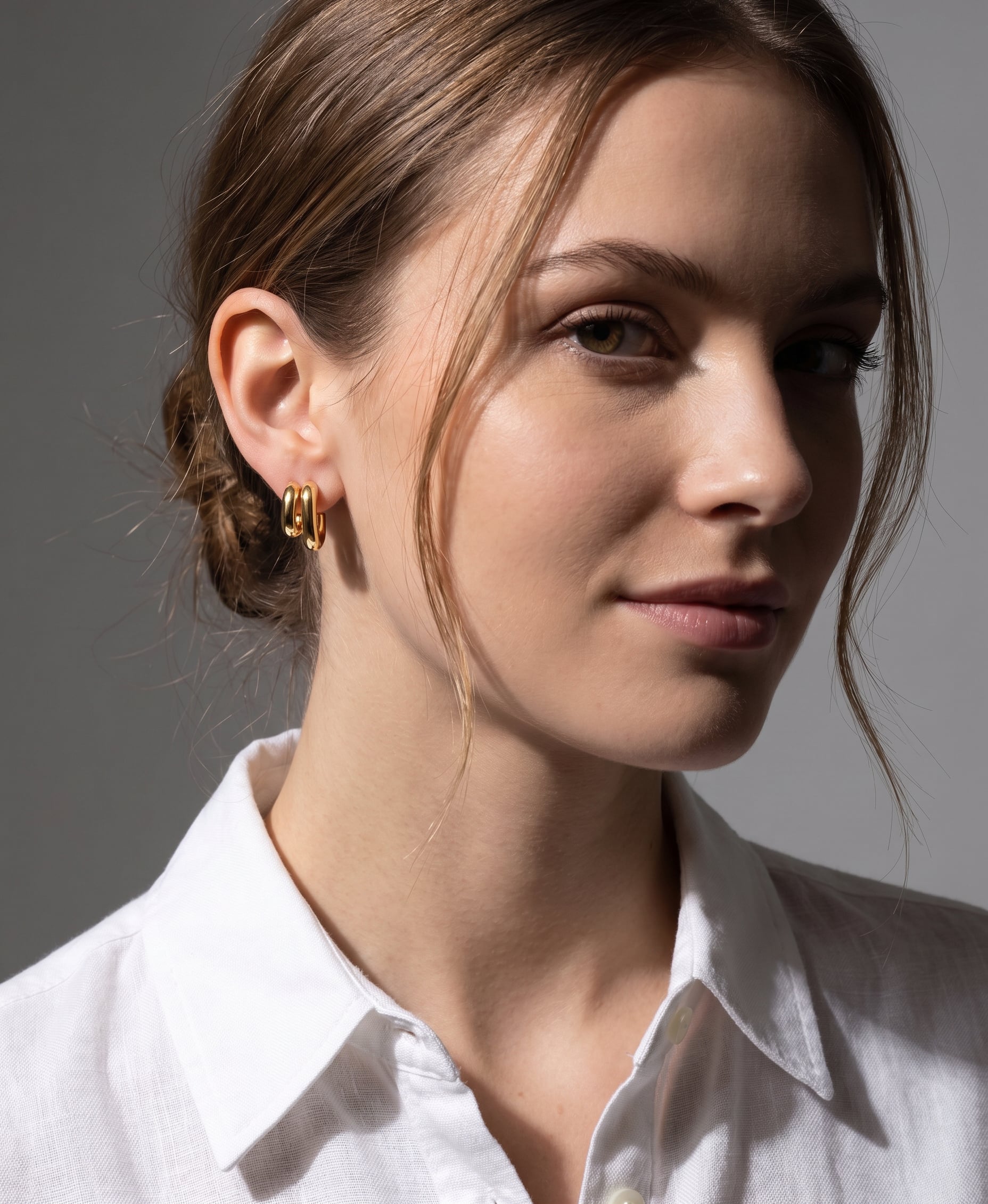 14k Gold Double Oval Hoop Earrings Hoops & Huggies Zoe Lev Jewelry