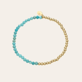 14k Gold Two-Tone Split Beaded Bracelet Bead Bracelets Zoe Lev Jewelry