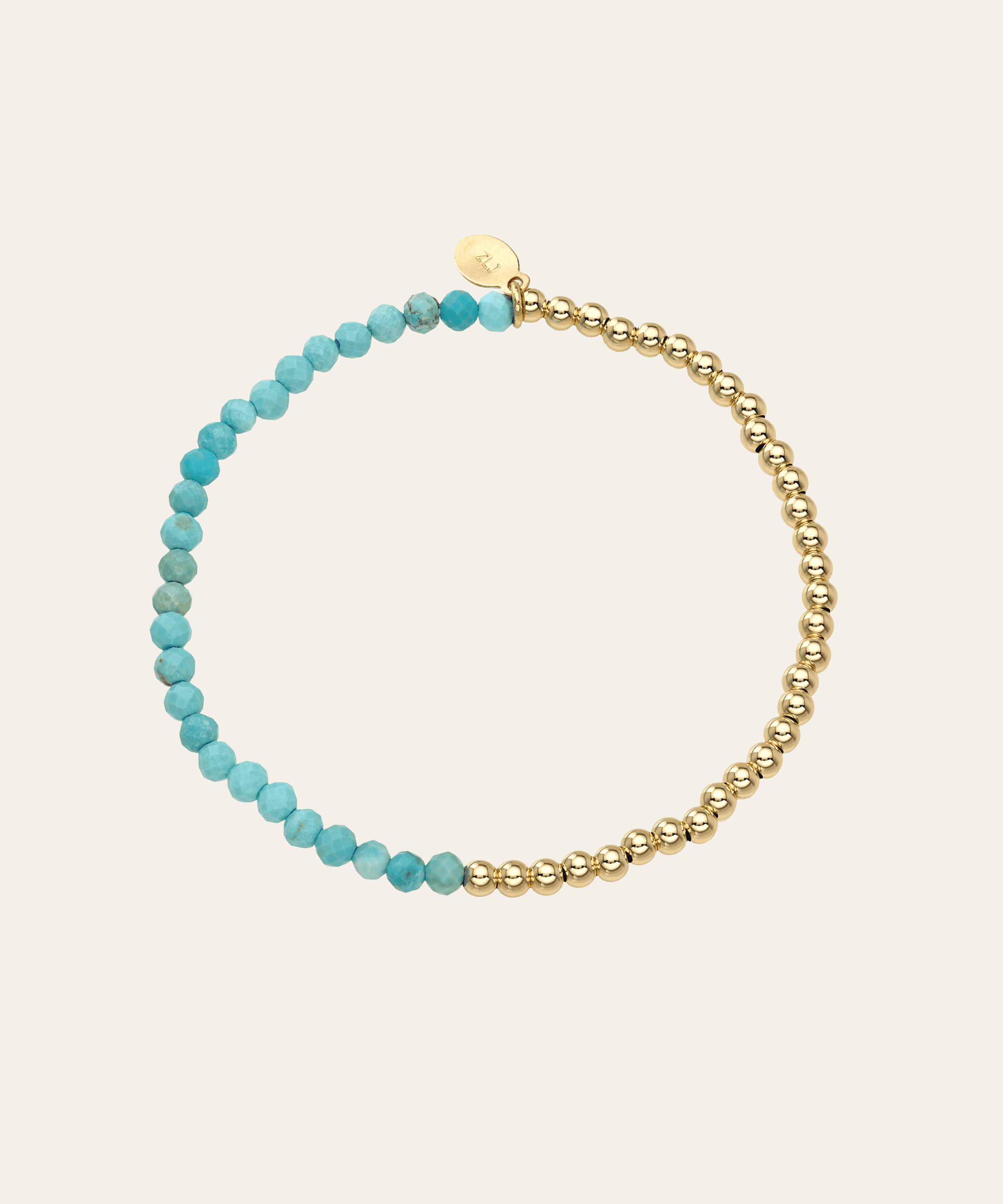 14k Gold Two-Tone Split Beaded Bracelet Bead Bracelets Zoe Lev Jewelry
