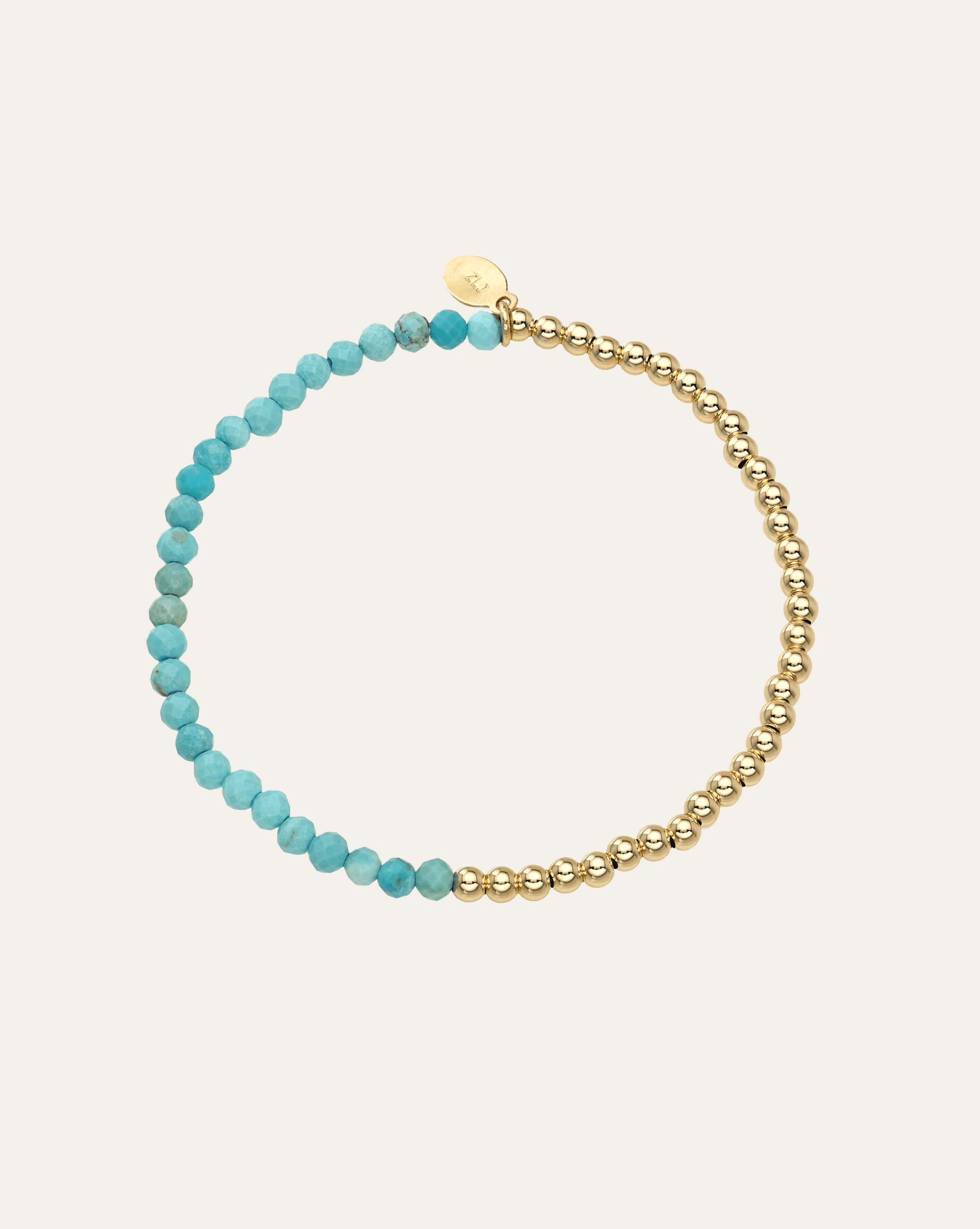 14k Gold Two-Tone Split Beaded Bracelet Bead Bracelets Zoe Lev Jewelry