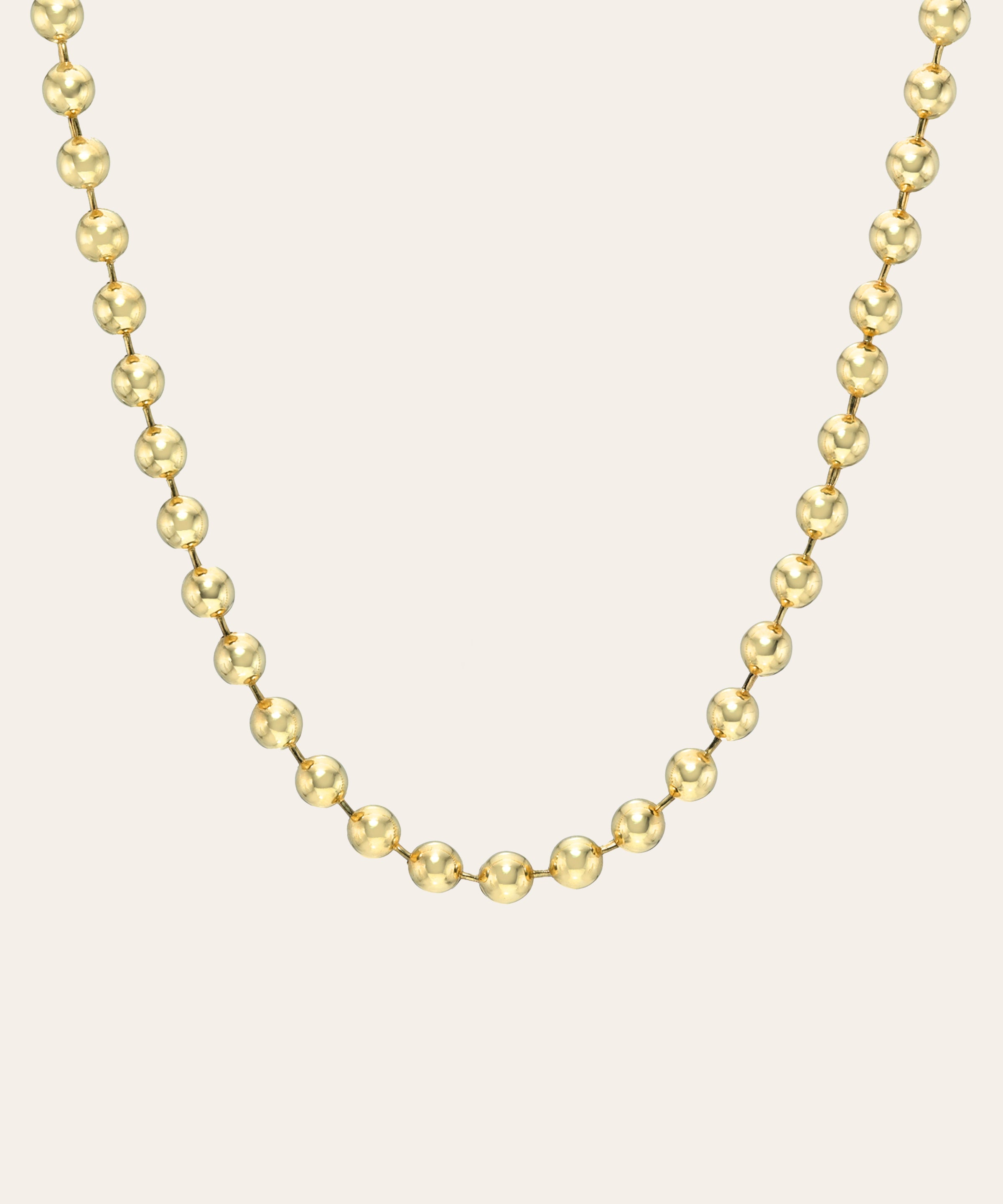 14K Gold Heavyweight Ball Chain Chains Zoe Lev Jewelry