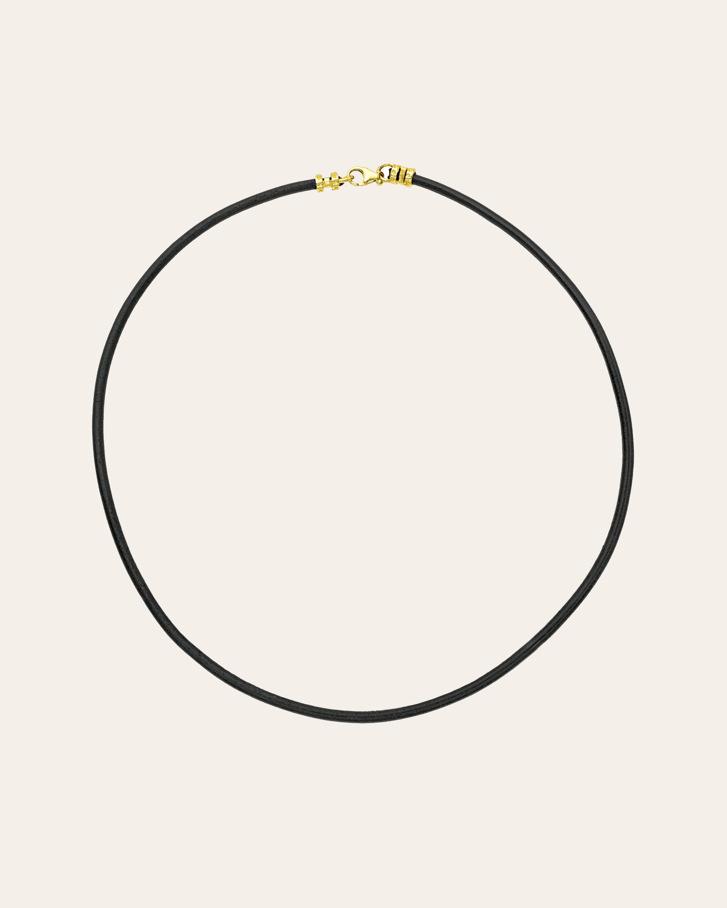 14K Leather Necklace Personalized Zoe Lev Jewelry