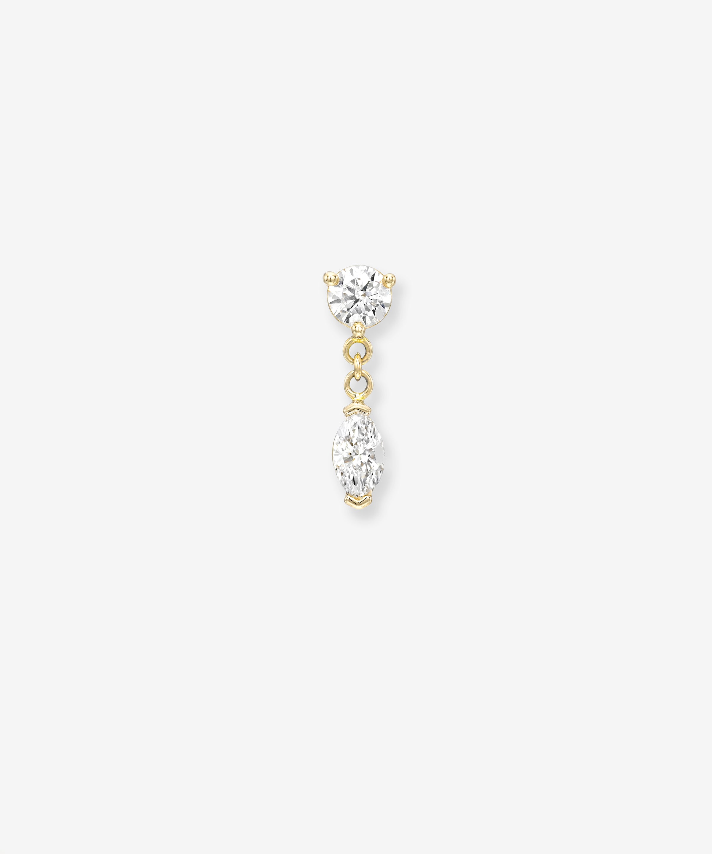 Lab Diamond Marquise 3 Prong Drop Stud Earring Studs Zoe Lev Jewelry
