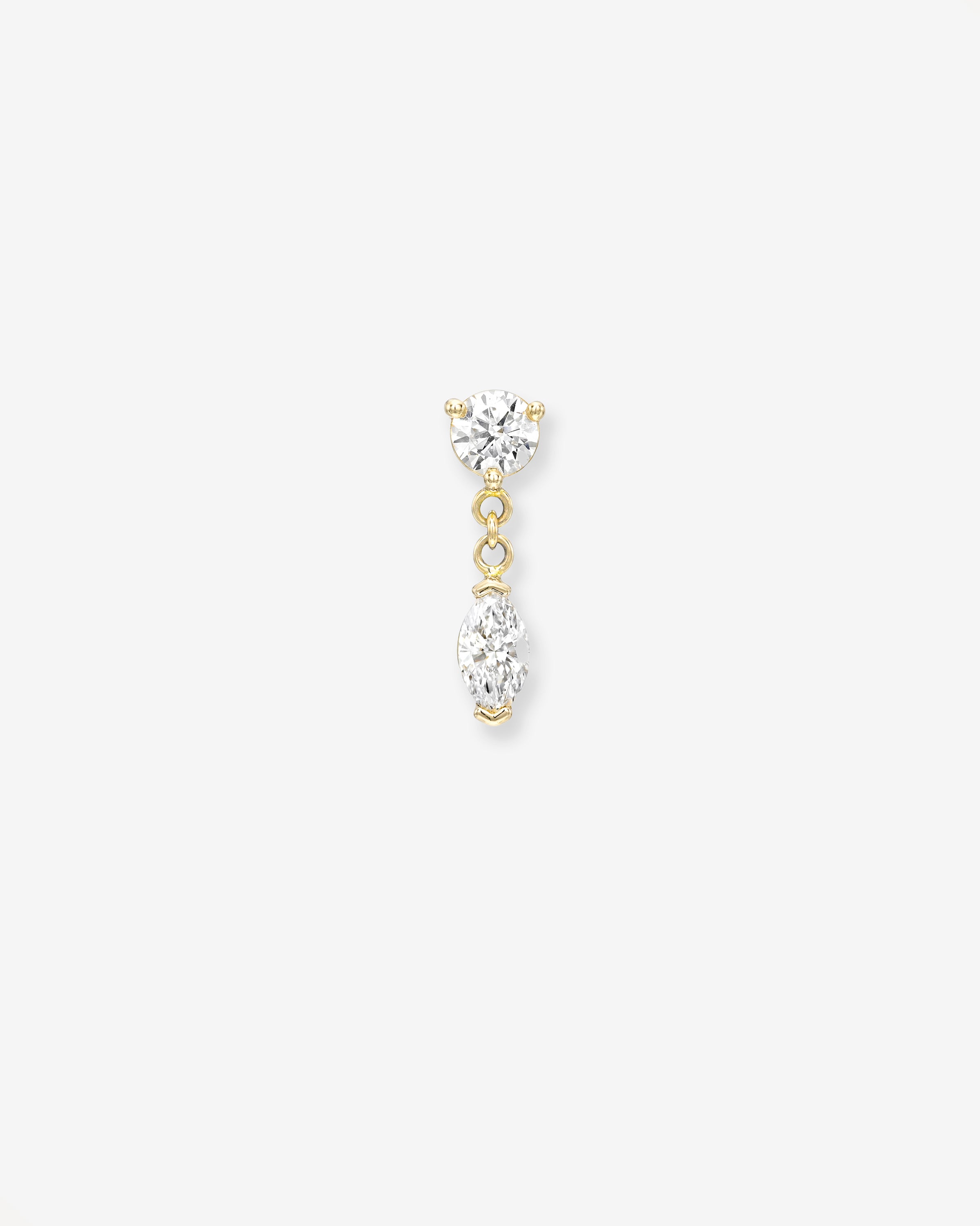 Lab Diamond Marquise 3 Prong Drop Stud Earring Studs Zoe Lev Jewelry