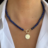 14K Large Smooth Beaded Necklace Personalized Zoe Lev Jewelry