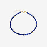 14k Blue Lapis Segment Anklet Zoe Lev Jewelry