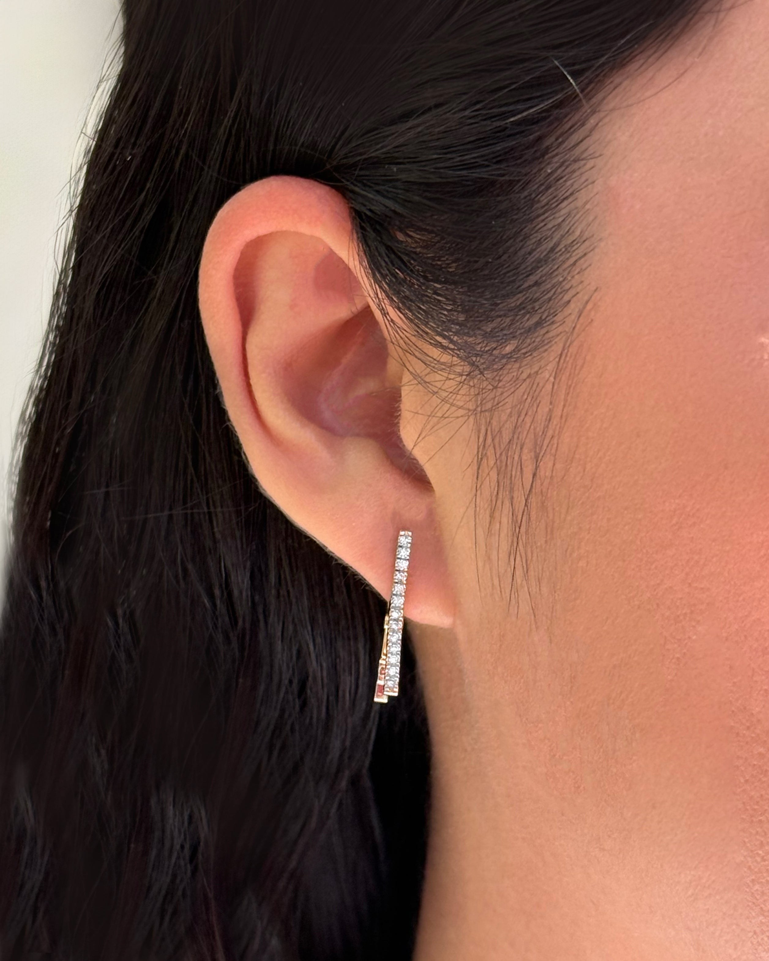 14k Diamond Clip Earrings Hoops & Huggies Zoe Lev Jewelry