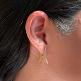 14k Diamond Clip Earrings - Pair