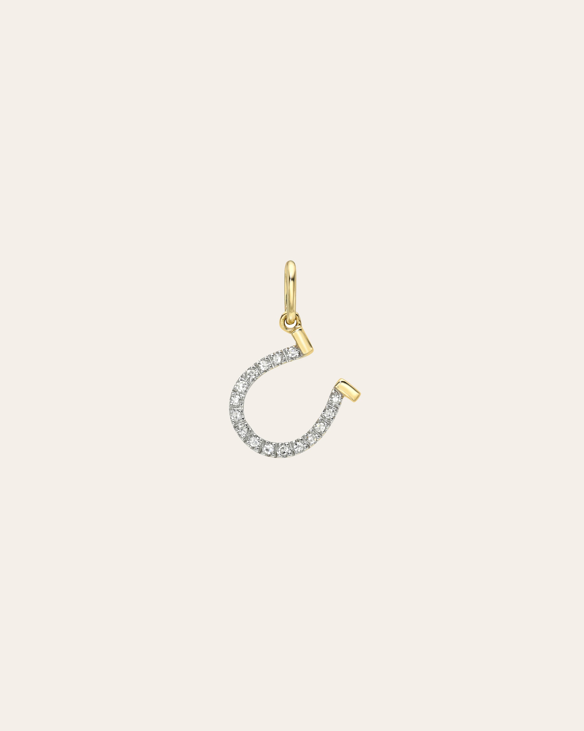 14k Diamond Horseshoe Pendant Zoe Lev Jewelry