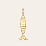14k Gold Diamond Lucky Fish Pendant Zoe Lev Jewelry