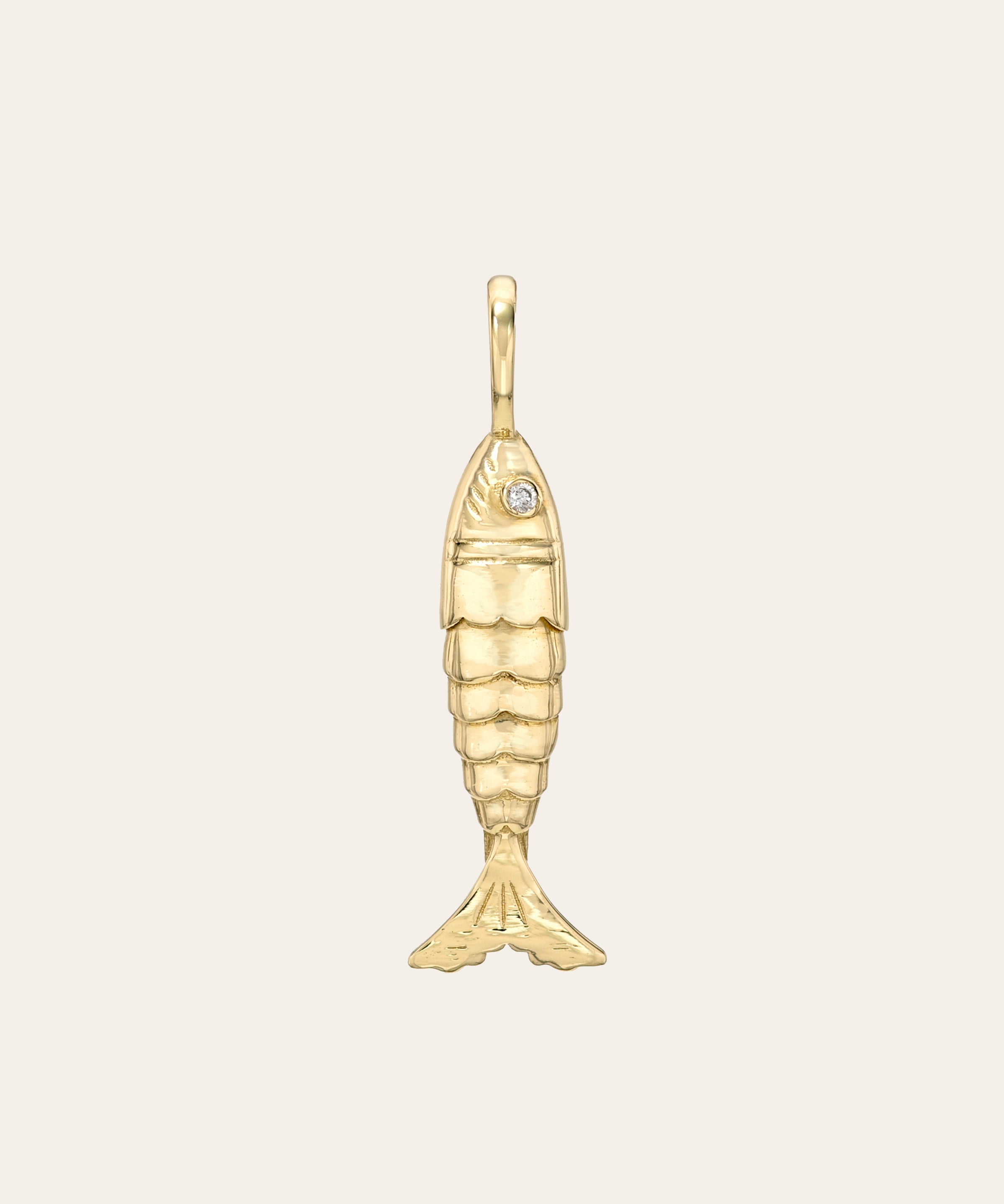 14k Gold Diamond Lucky Fish Pendant Zoe Lev Jewelry