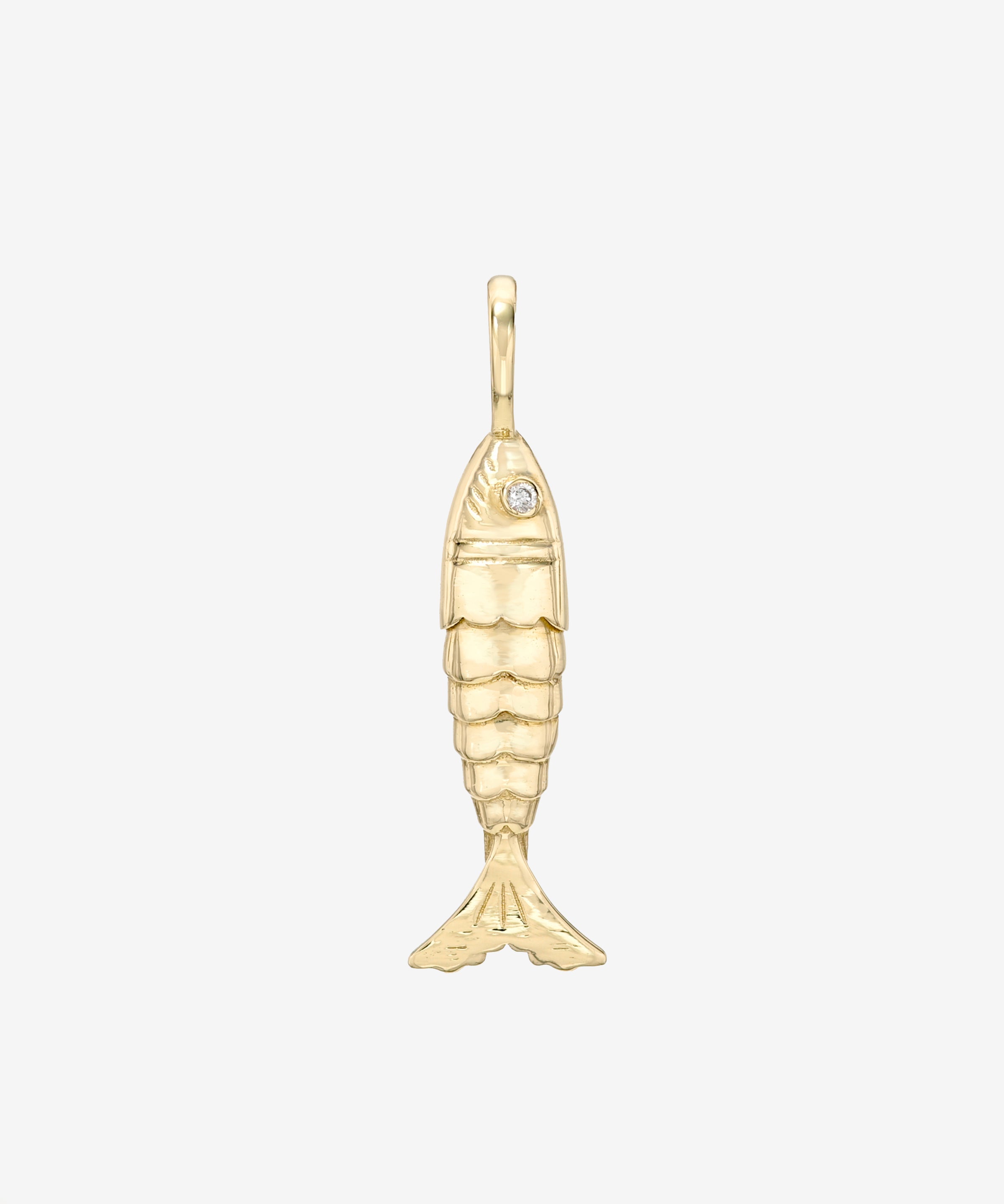 14k Gold Diamond Lucky Fish Pendant Zoe Lev Jewelry
