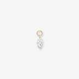 Floating Lab Diamond Marquise Huggie Charm Hoops & Huggies Zoe Lev Jewelry