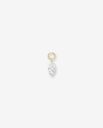 Floating Lab Diamond Marquise Huggie Charm Hoops & Huggies Zoe Lev Jewelry
