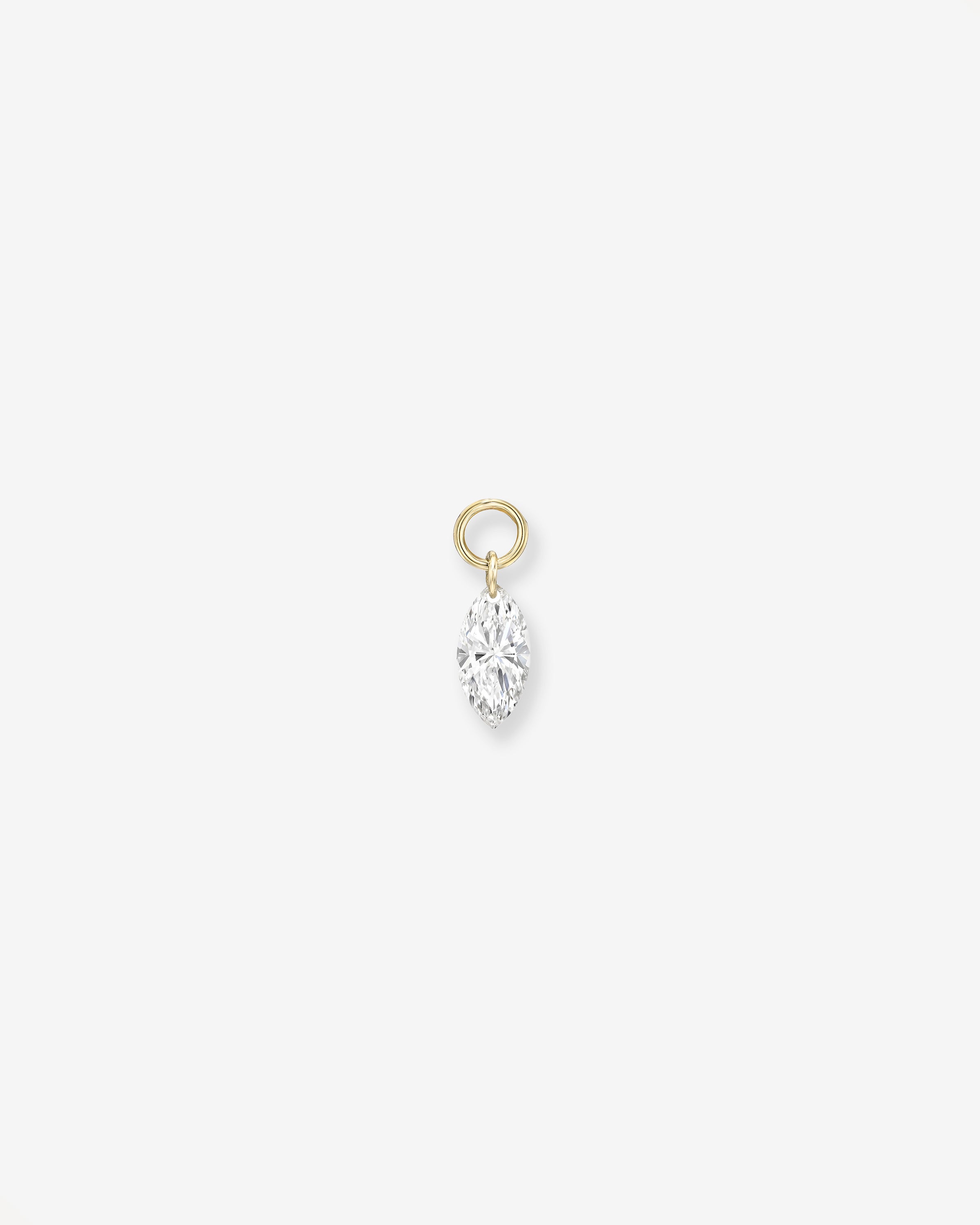 Floating Lab Diamond Marquise Huggie Charm Hoops & Huggies Zoe Lev Jewelry