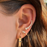 3 Prong Lab Diamond Ear Crawler Zoe Lev Jewelry