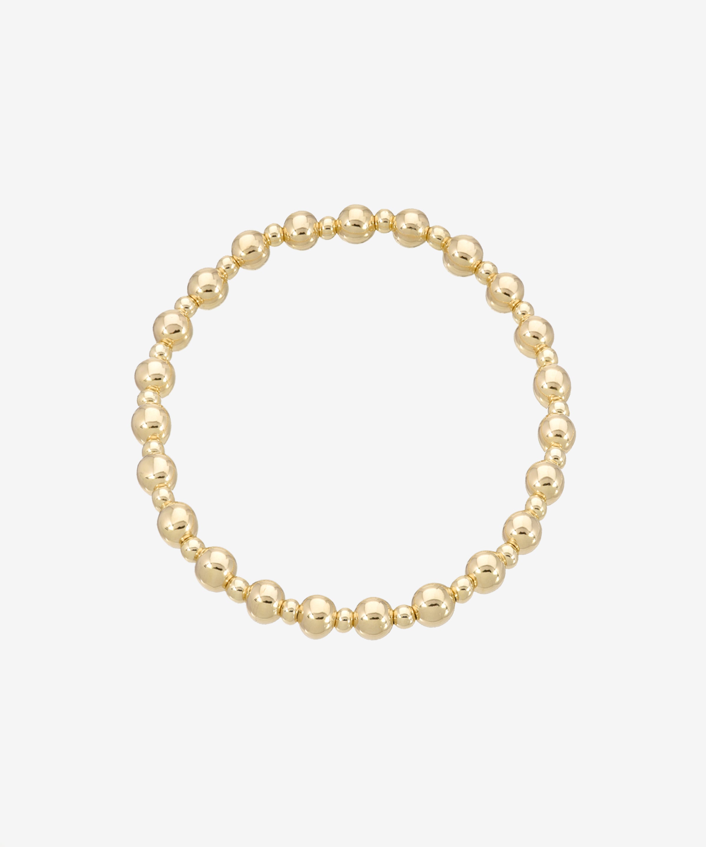 14k Gold 3mm and 5mm Bead Bracelet Bead Bracelets Zoe Lev Jewelry