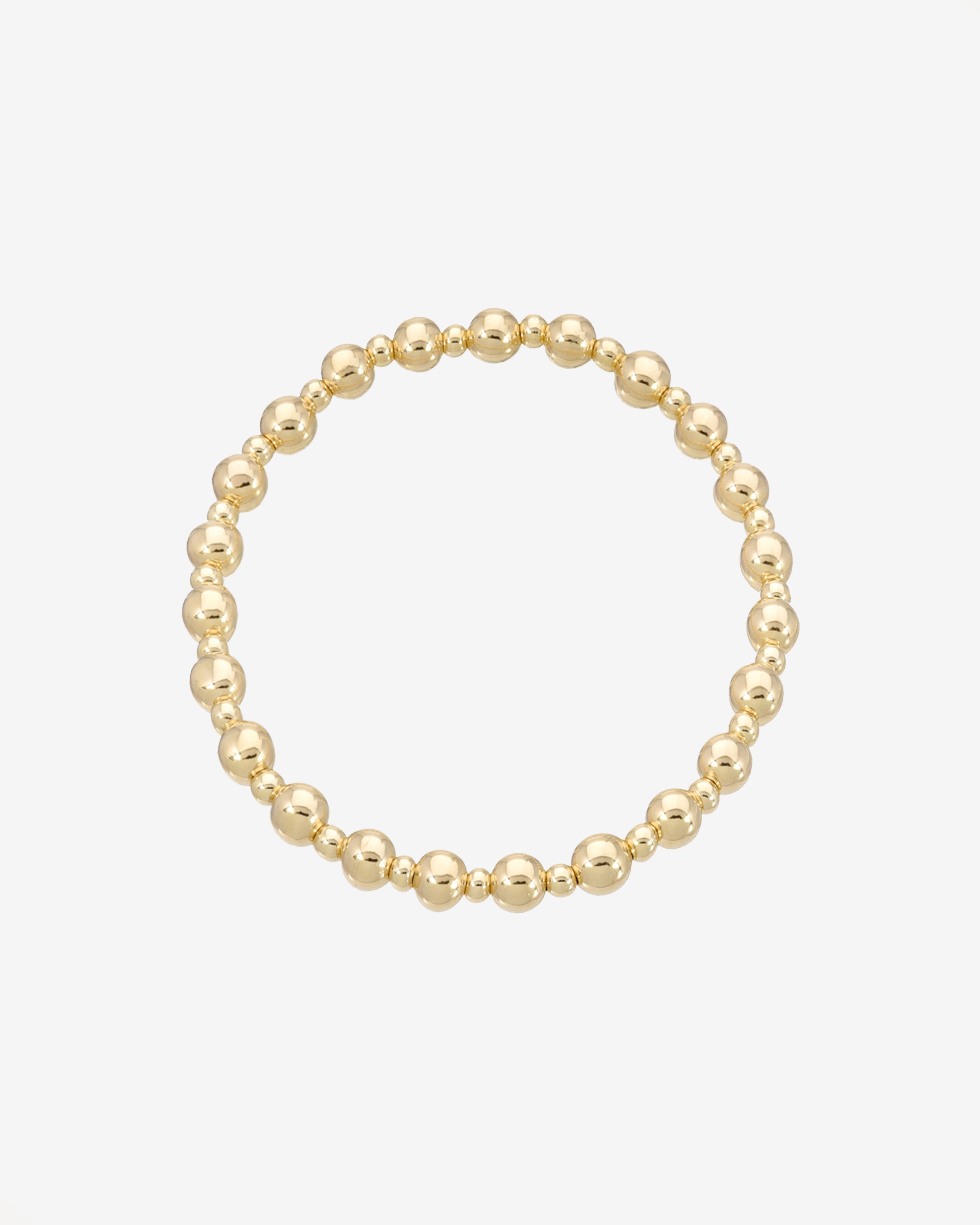 14k Gold 3mm and 5mm Bead Bracelet Bead Bracelets Zoe Lev Jewelry