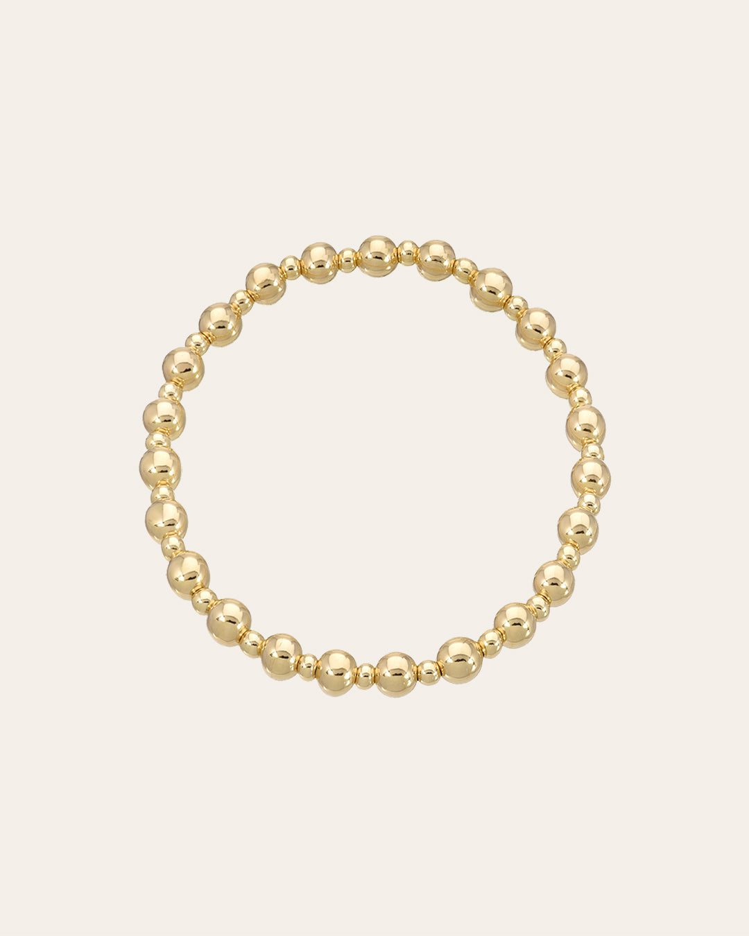 14k Gold 3mm and 5mm Bead Bracelet Bead Bracelets Zoe Lev Jewelry