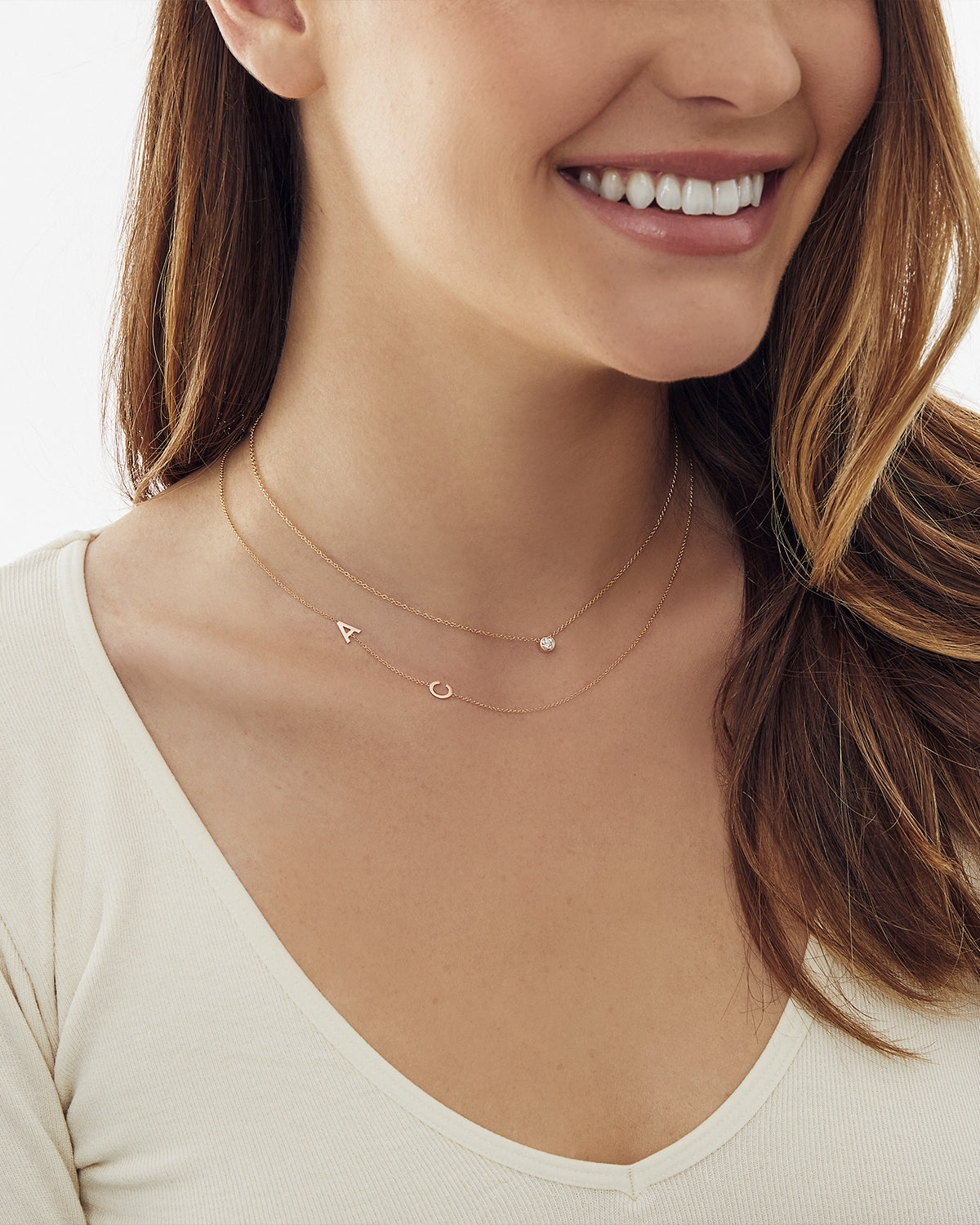 Large Bezel Diamond Necklace Zoe Lev Jewelry