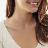 Large Bezel Diamond Necklace Zoe Lev Jewelry